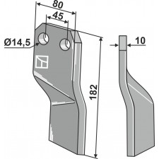 Dent rotative - modèle gauche - AG000727