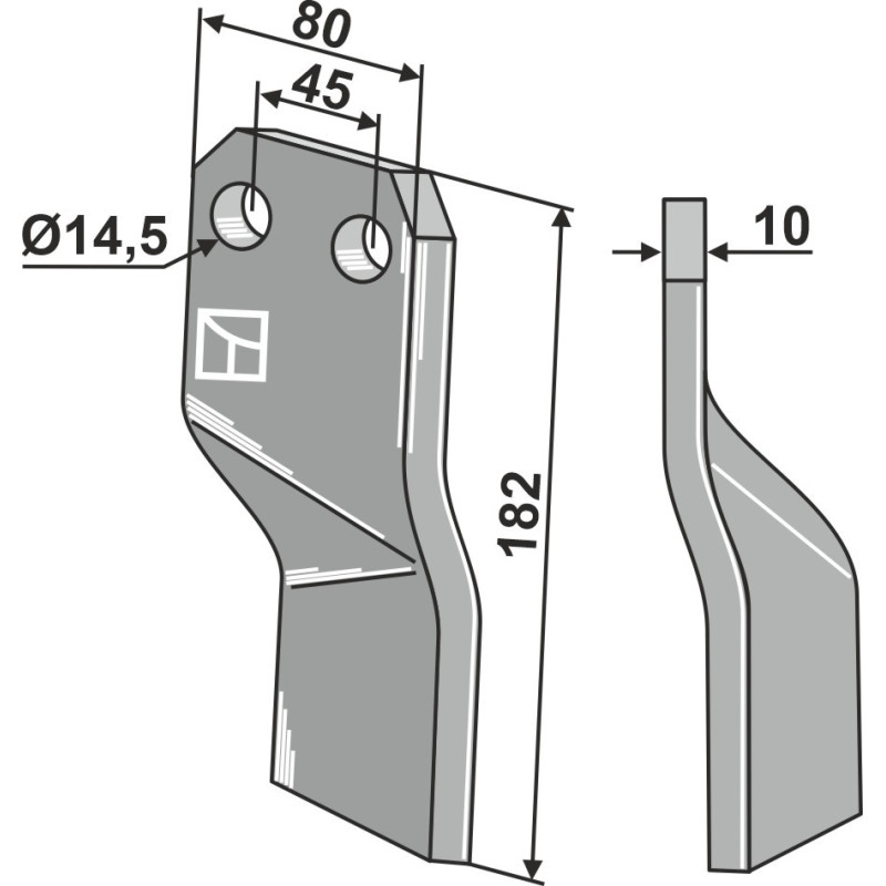 Dent rotative - modèle gauche - AG000727