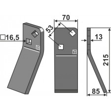 Dent rotative, modèle droit - AG014397