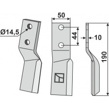 Dent rotative, modèle droit - AG000654