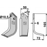 Lame de fraise rotative droite - Valpadana - 102280